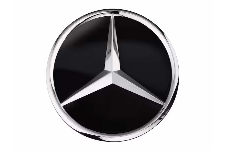 Mercedes-Benz Radnabenabdeckungen, Stern erhaben, schwarz matt 4er Set 